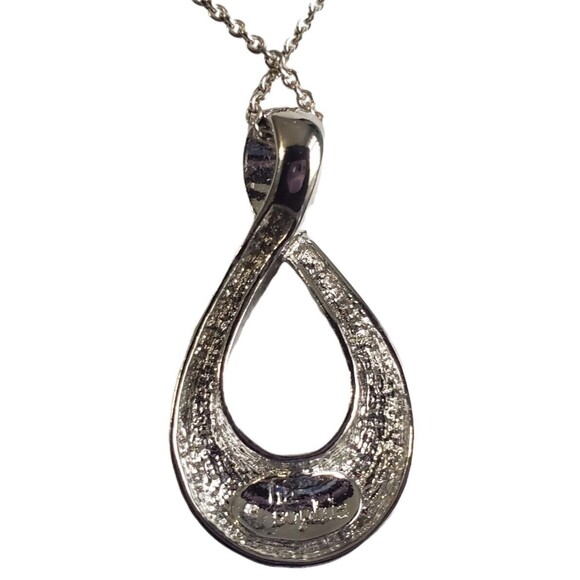 Lia Sophia Pendant Silver-tone Oval Swirl Costume Fashion Jewelry 1.25 inches - Picture 5 of 6